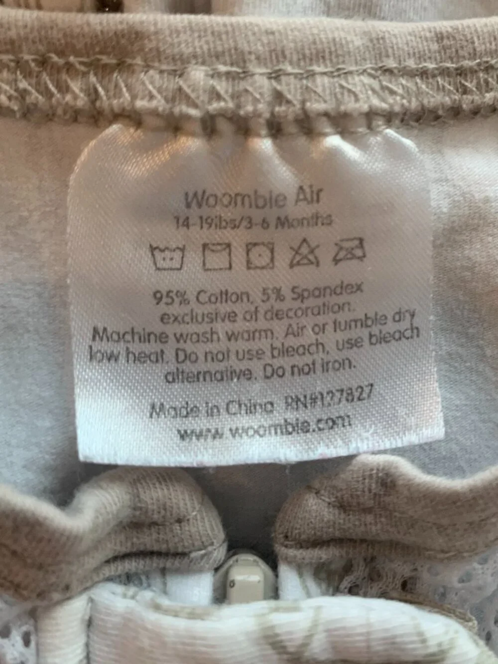 Woombie Air Swaddle Bicycle Print 14-19 lbs/3-6 months